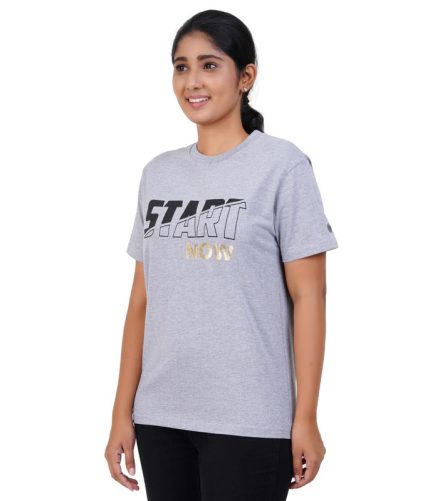 StartNow Women Motivational Tshirt - Grey