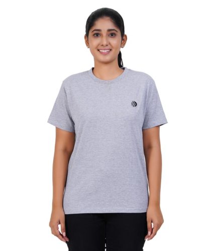 StartNow Women solid Tshirt - Grey